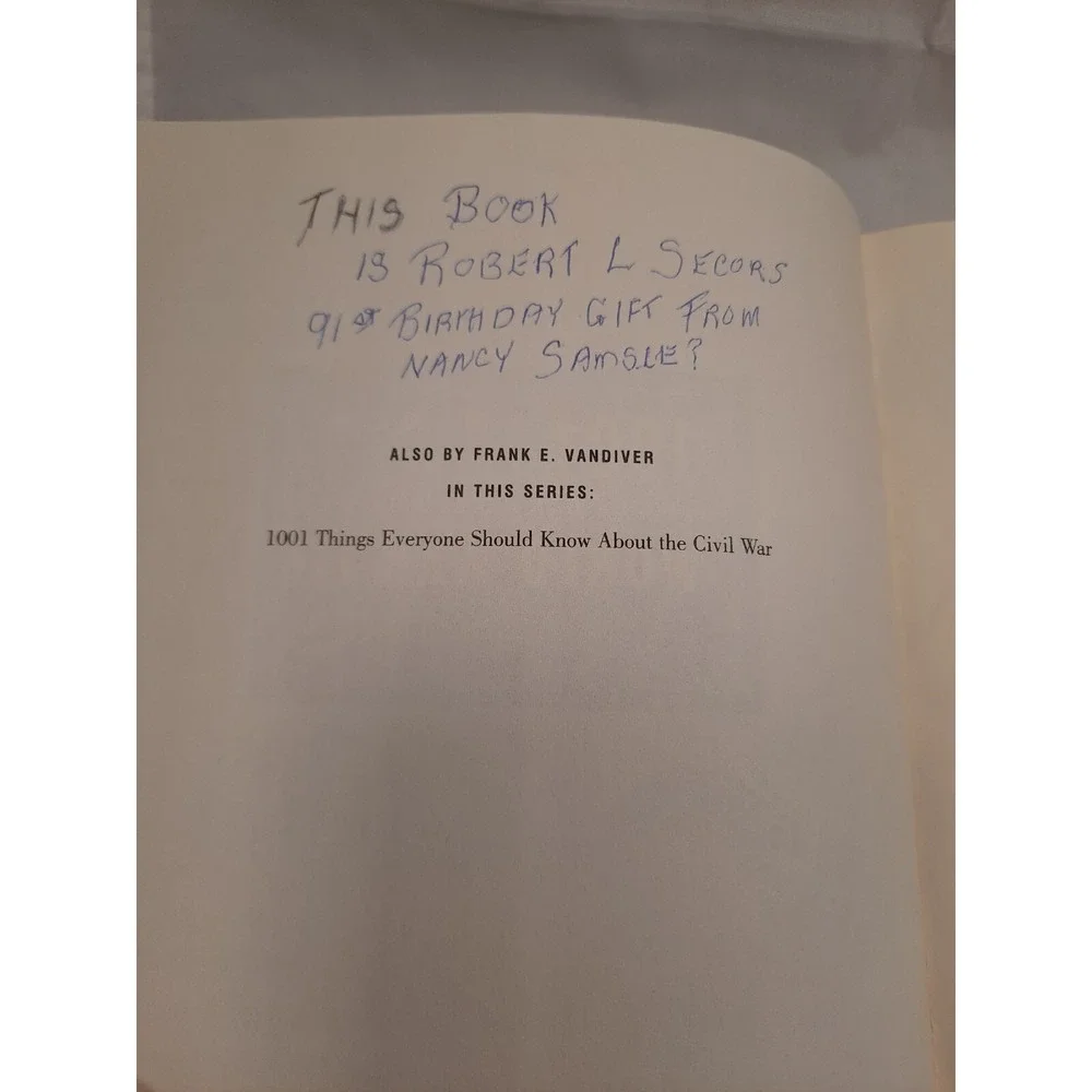 1001 Things‎ Everyone Should Know About World War II - Frank Vandiver- 2002
